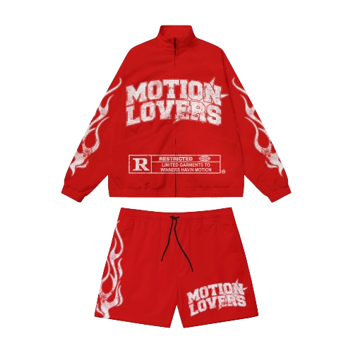 Motionlovers Red Windbreaker set