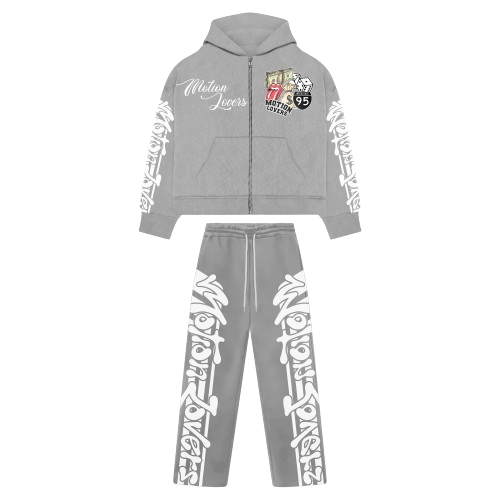 Motionlovers Grey Patch Work Set